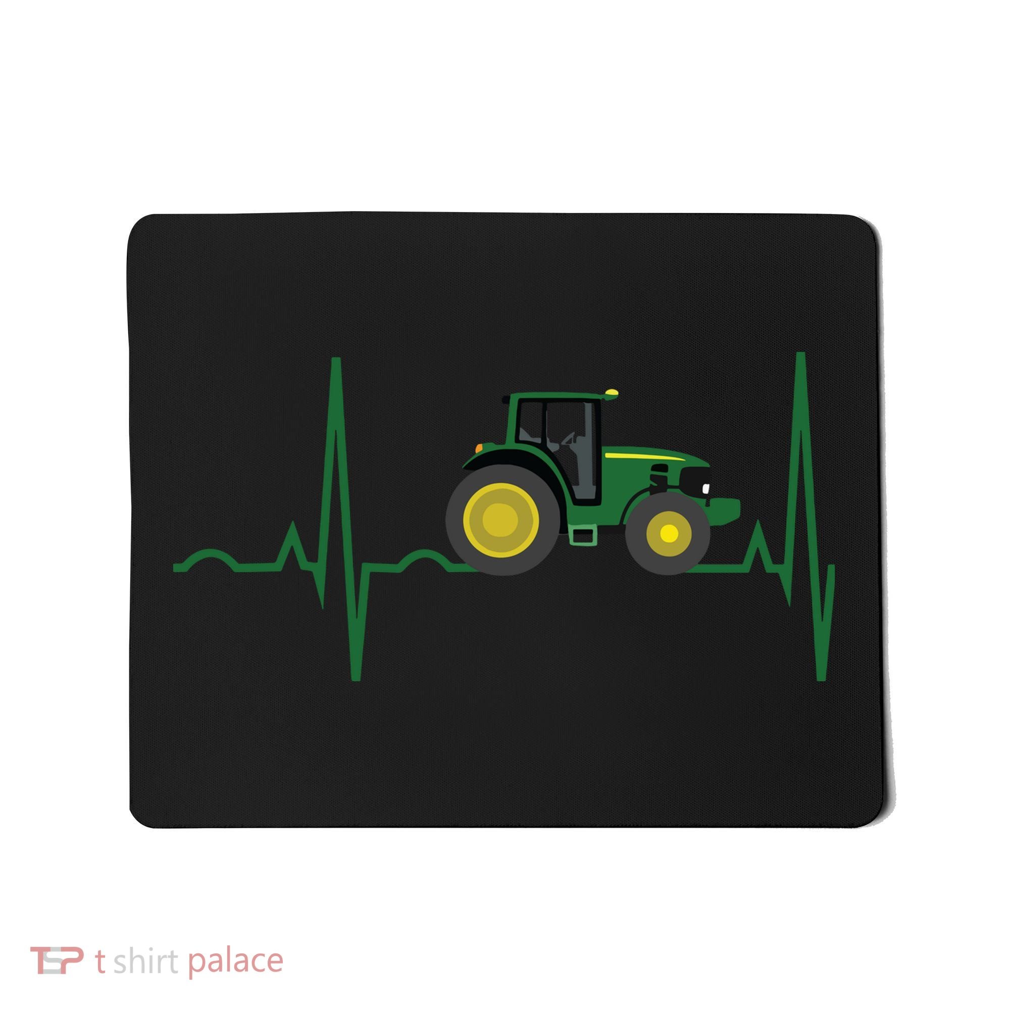 Tractor Heartbeat Shirts Best For Farmers Mousepad