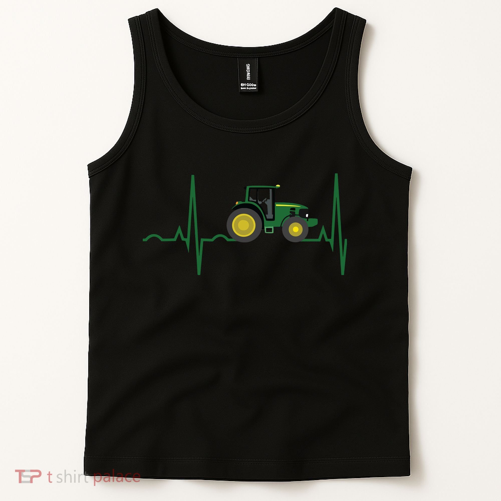 Tractor Heartbeat Shirts Best For Farmers Tank Top