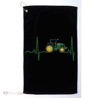 Tractor Heartbeat Shirts Best For Farmers Golf Towel thumb 0