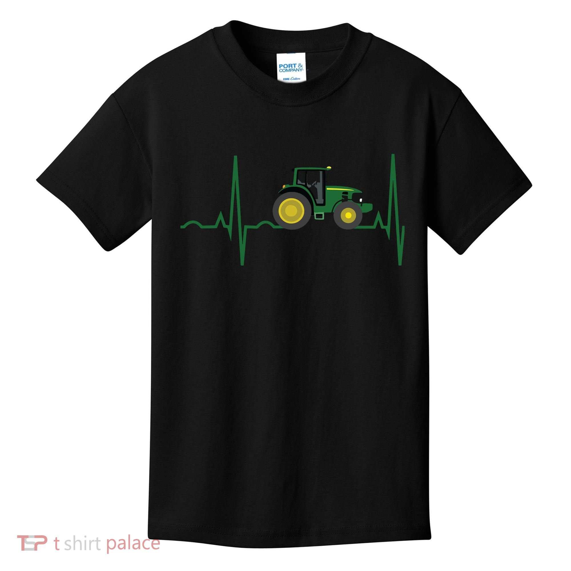 Tractor Heartbeat Shirts Best For Farmers Kids T-Shirt