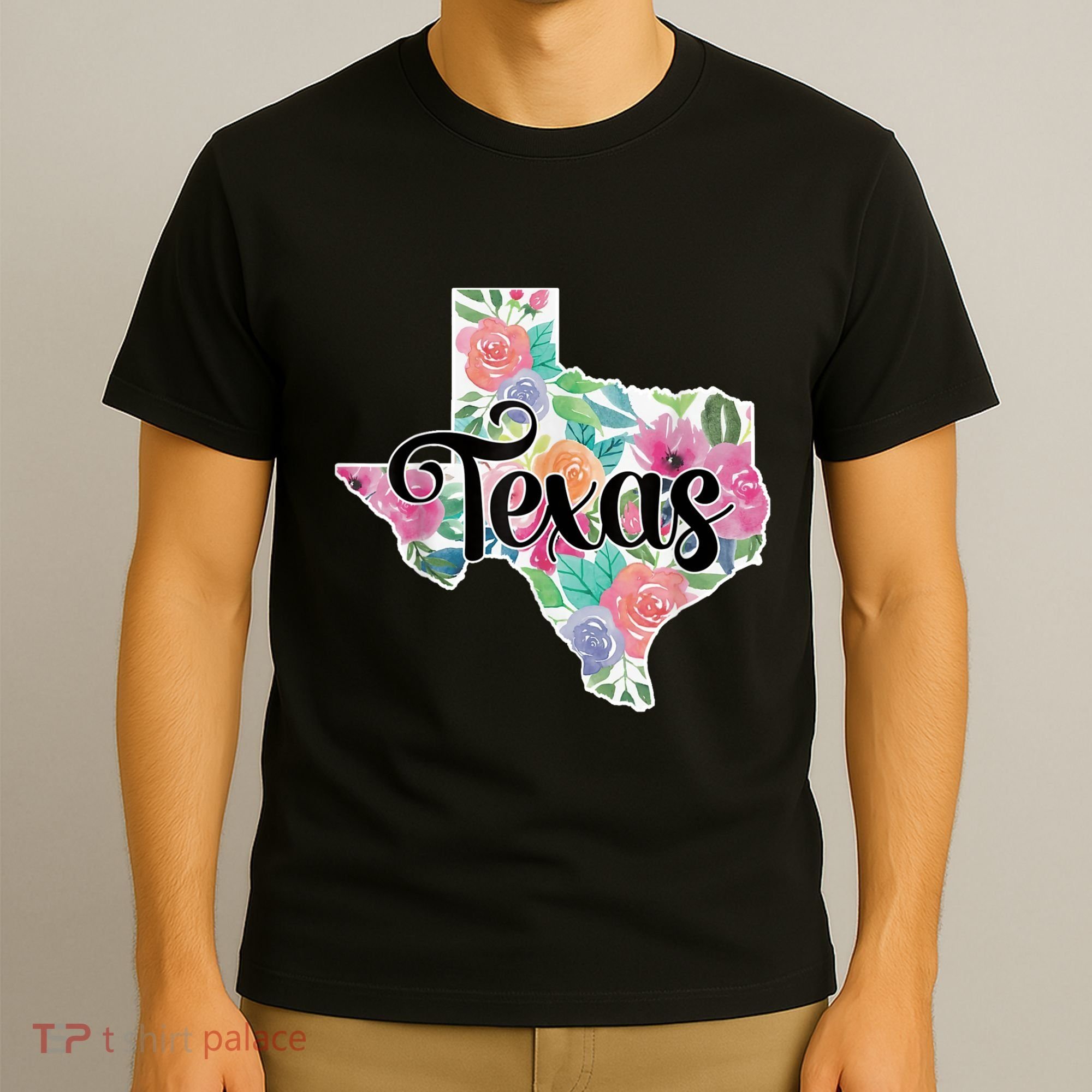 Texas Home State Pride Floral Vintage Texas Retro Flowers T-Shirt