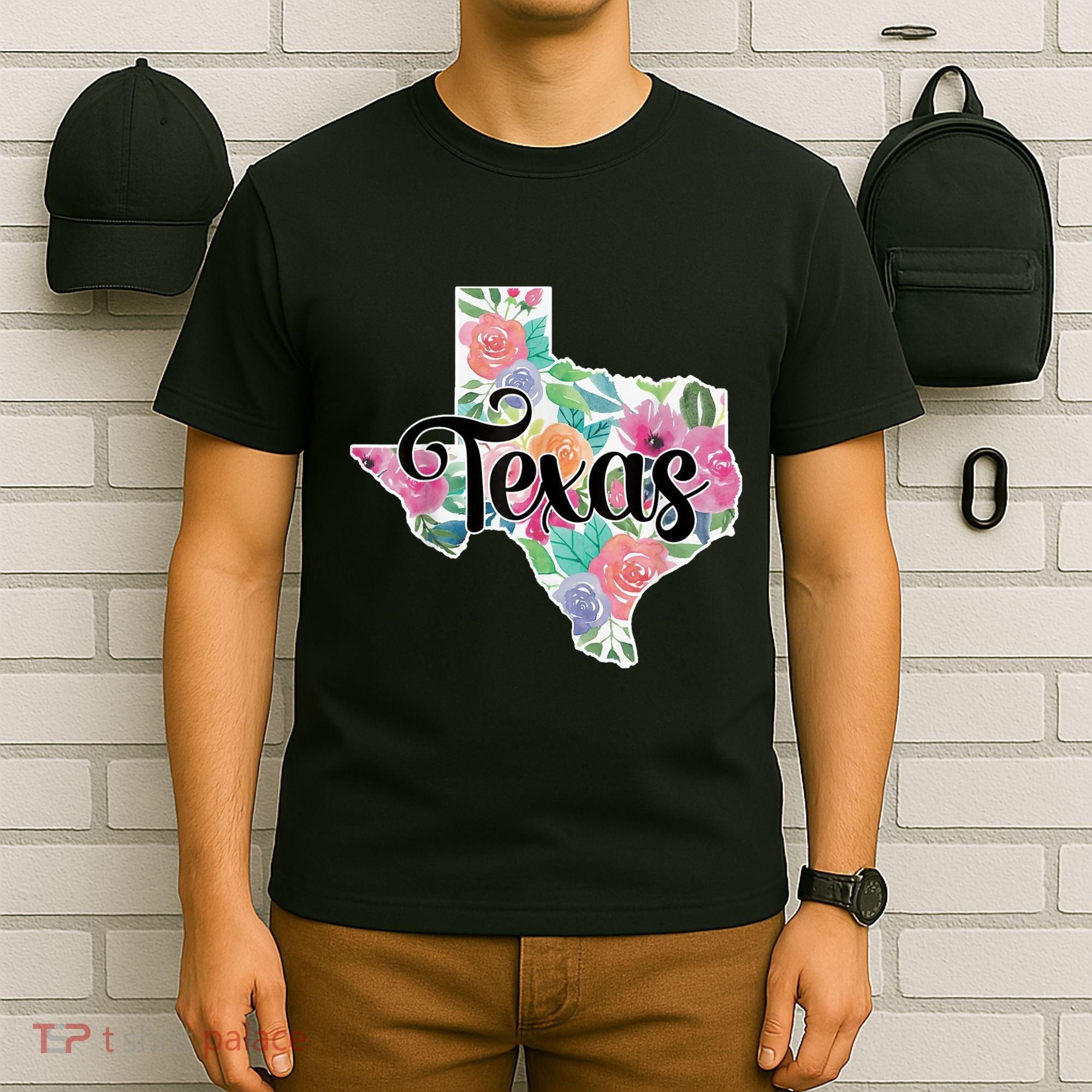 Texas Home State Pride Floral Vintage Texas Retro Flowers T-Shirt