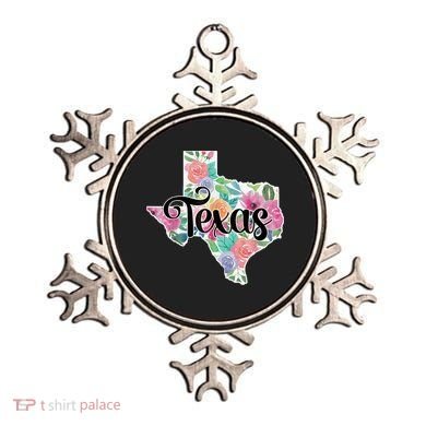 Texas Home State Pride Floral Vintage Texas Retro Flowers Ornament