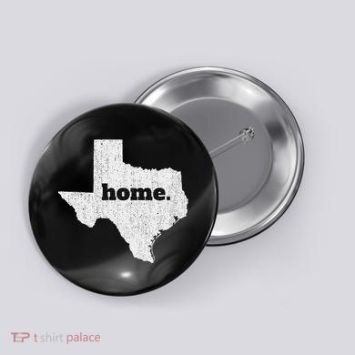 Texas Home State Map Pride Button