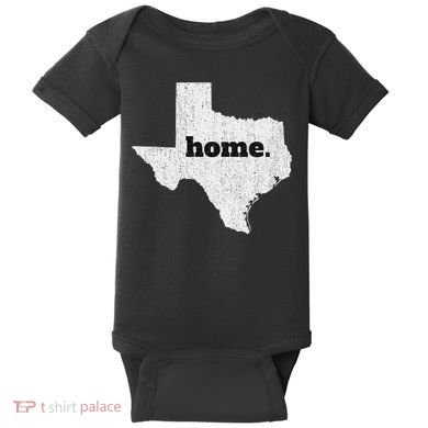 Texas Home State Map Pride Baby Bodysuit