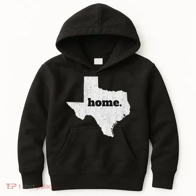 Texas Home State Map Pride Kids Hoodie