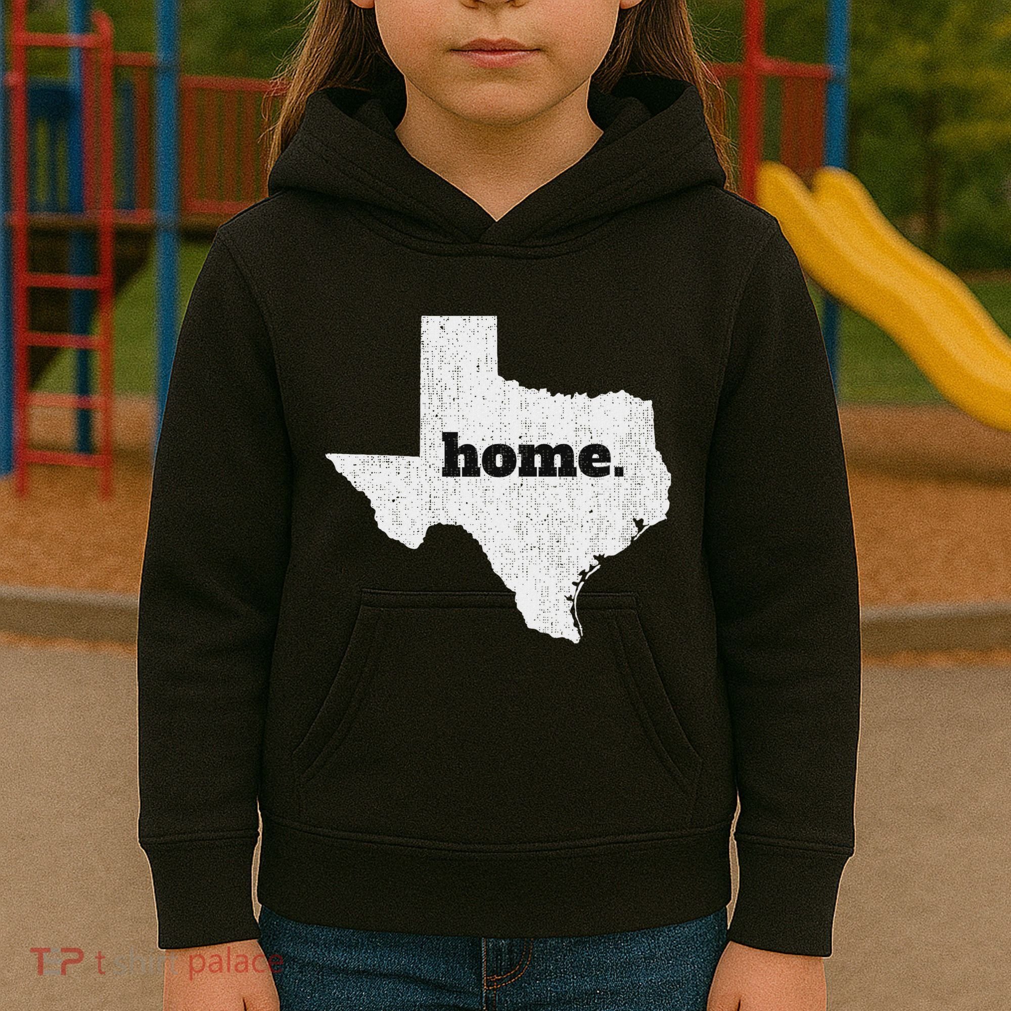 Texas Home State Map Pride Kids Hoodie
