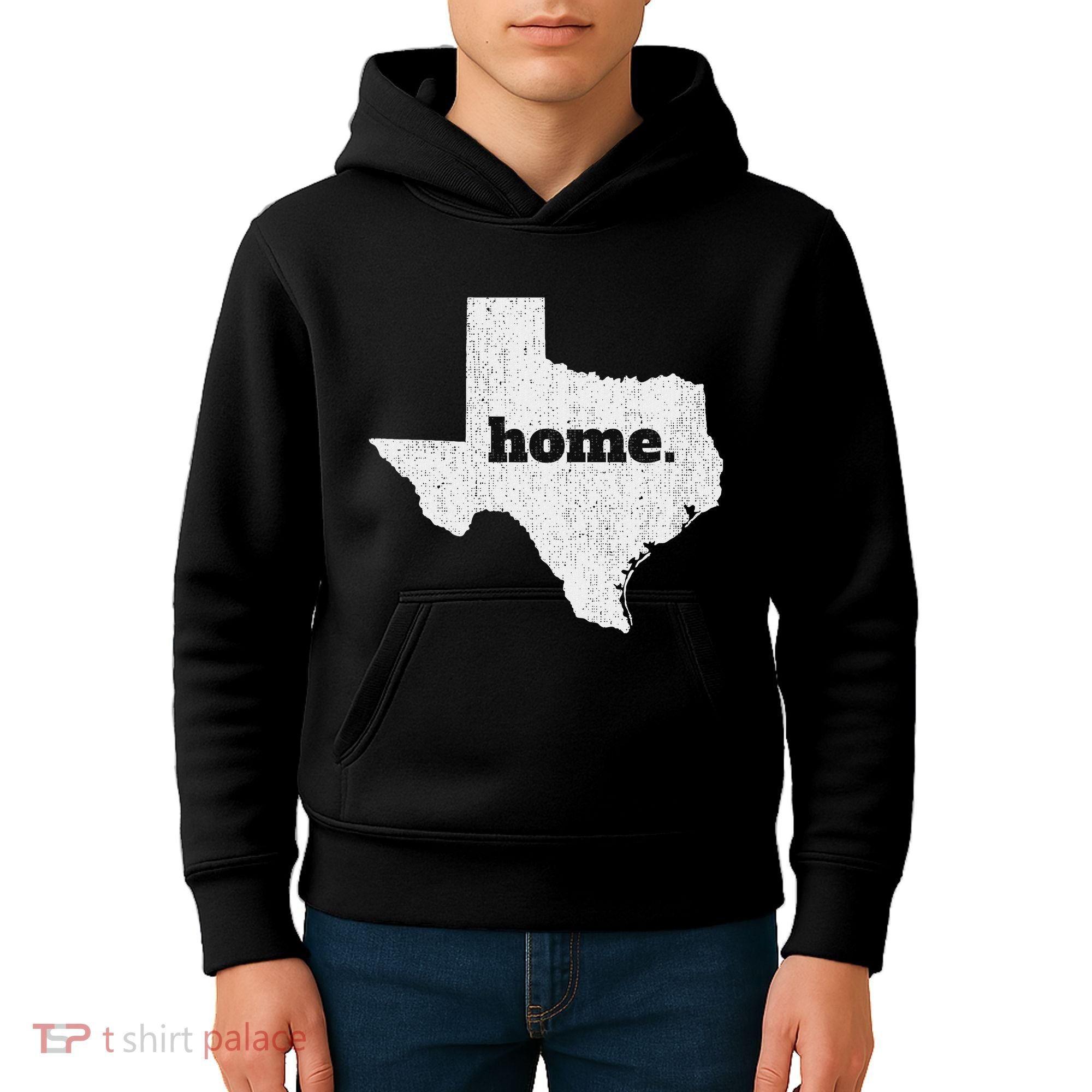 Texas Home State Map Pride Kids Hoodie