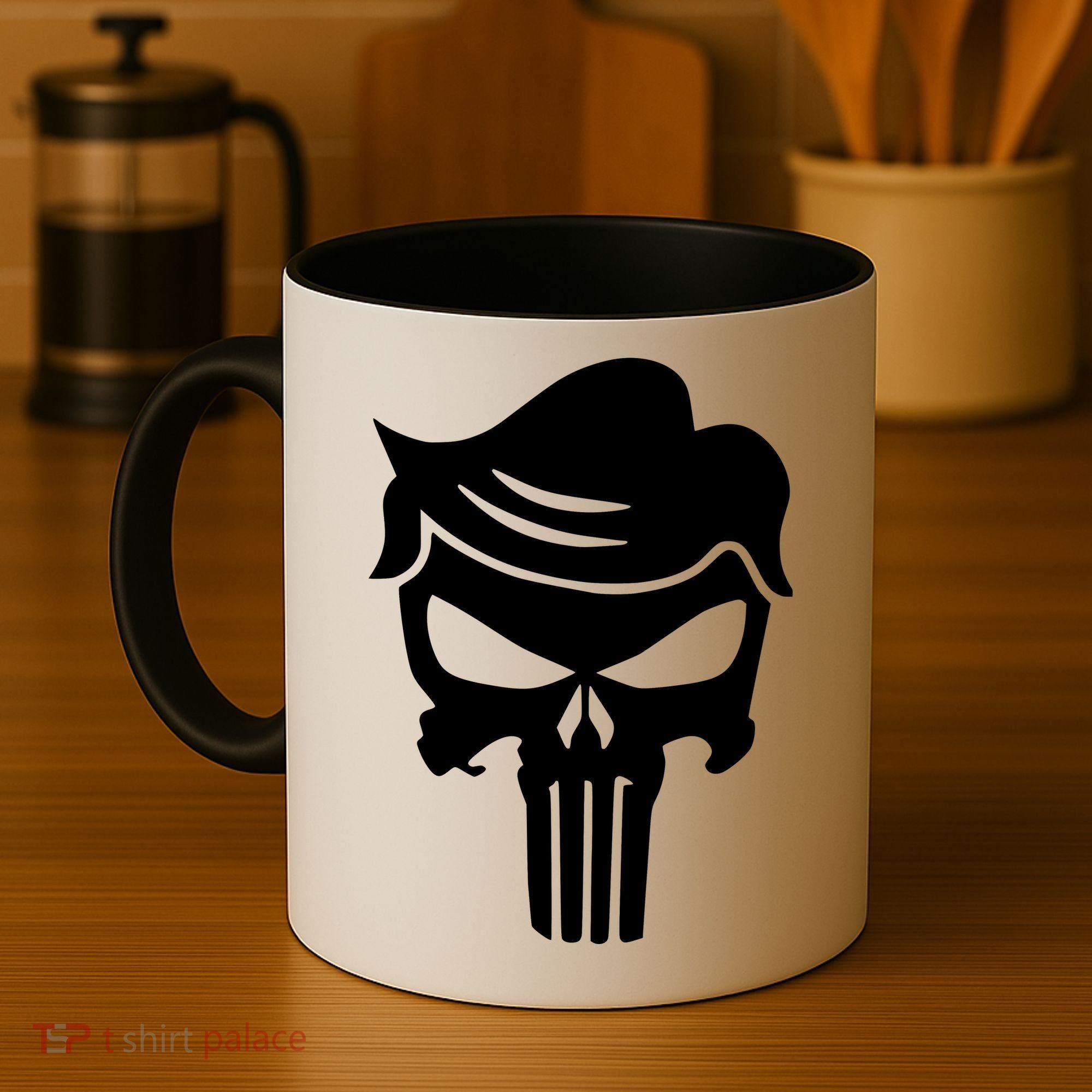 Trump Hair Skull Coffee Mug