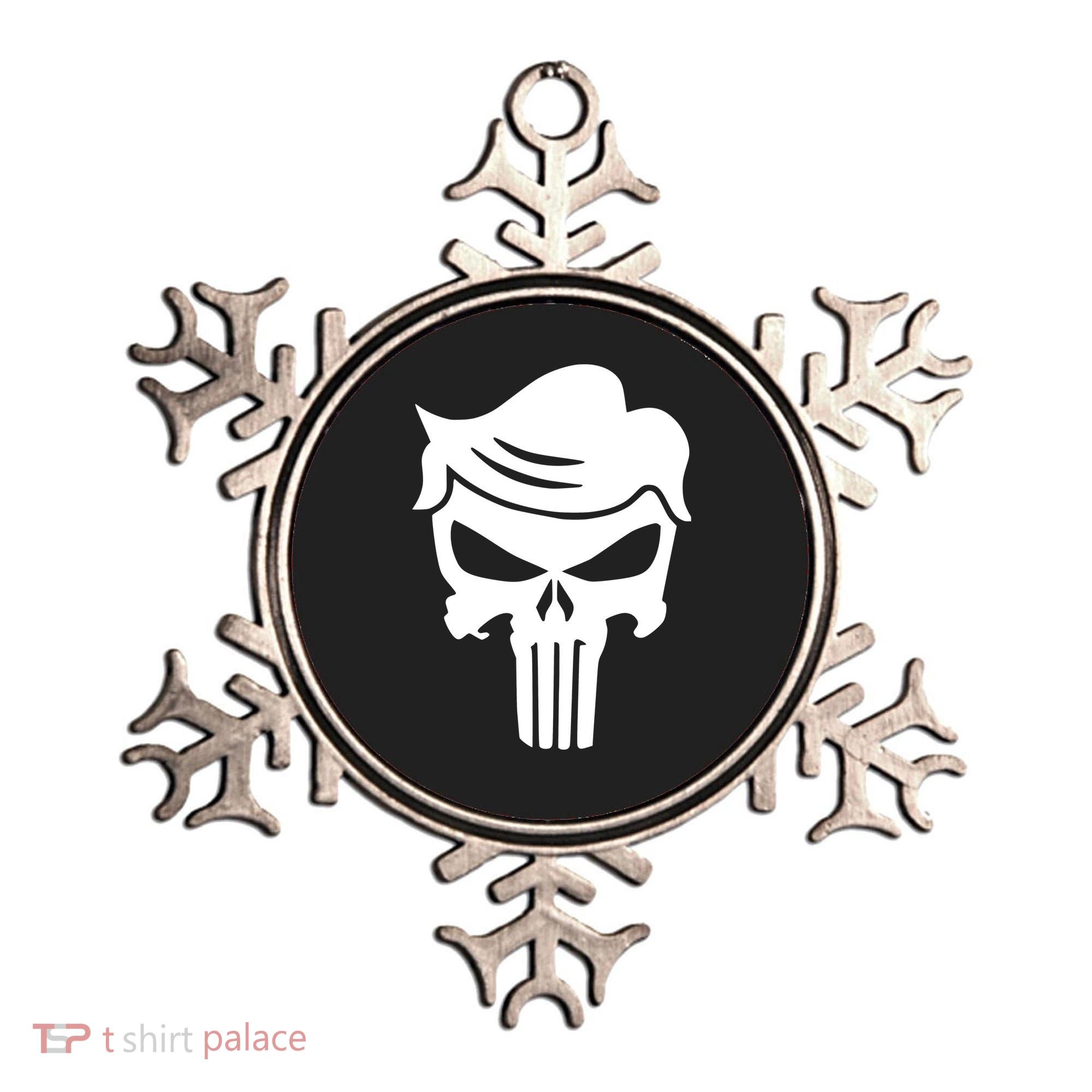 Trump Hair Skull Ornament