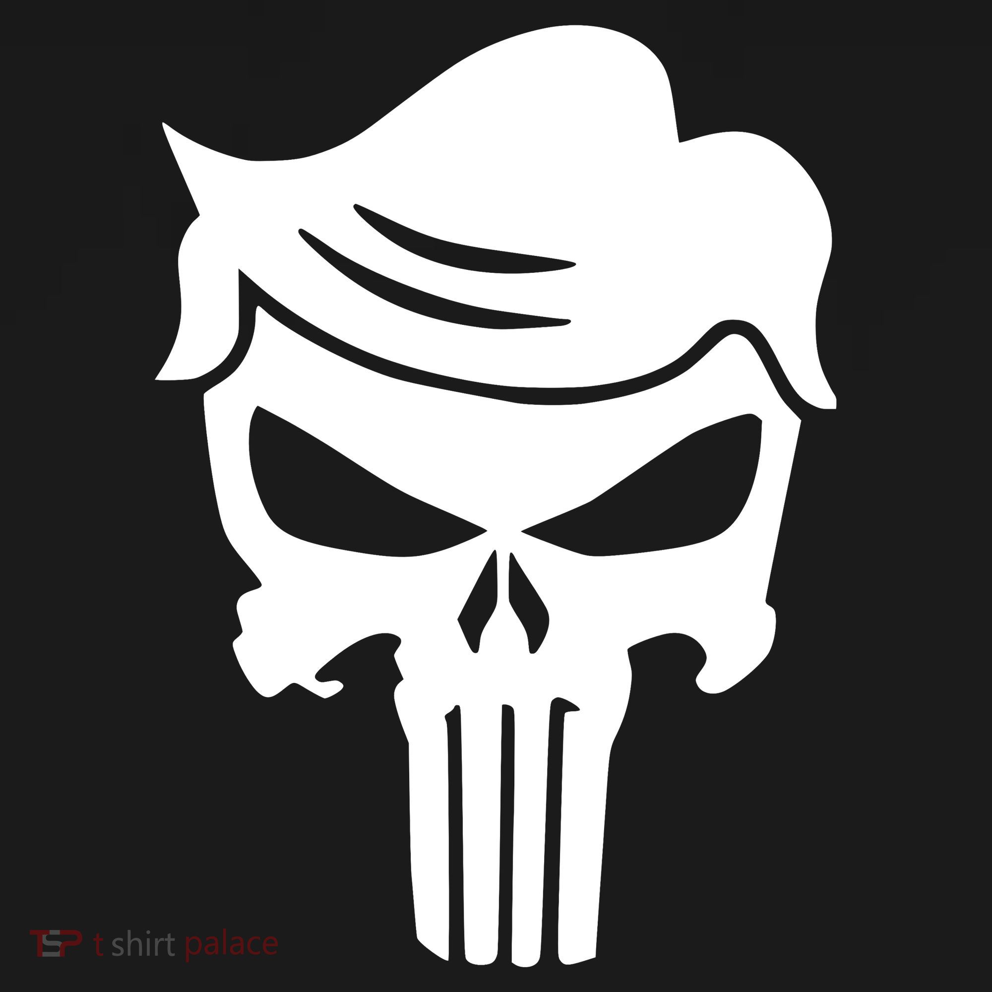 Trump Hair Skull Ornament
