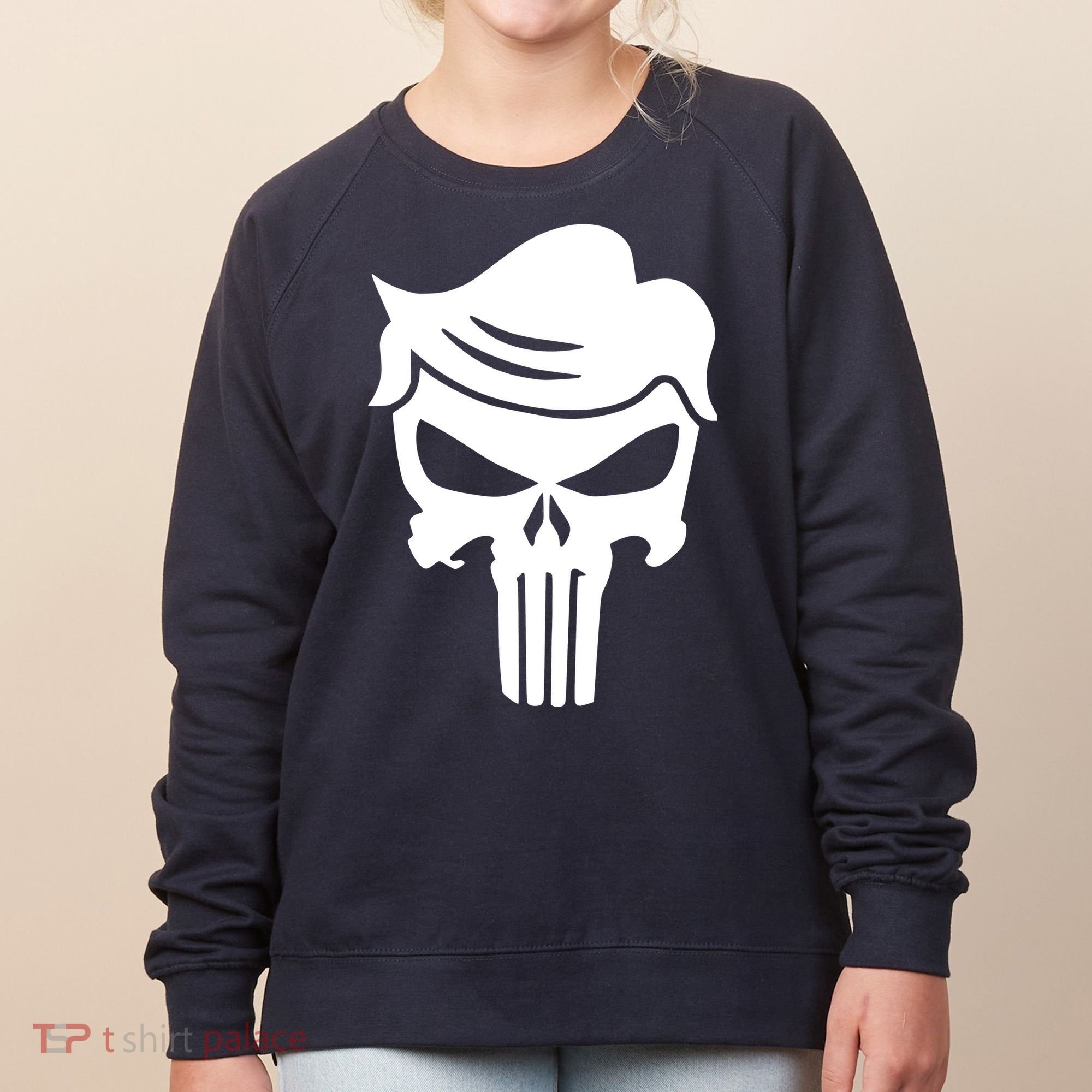 Trump Hair Skull Women's Sweatshirt