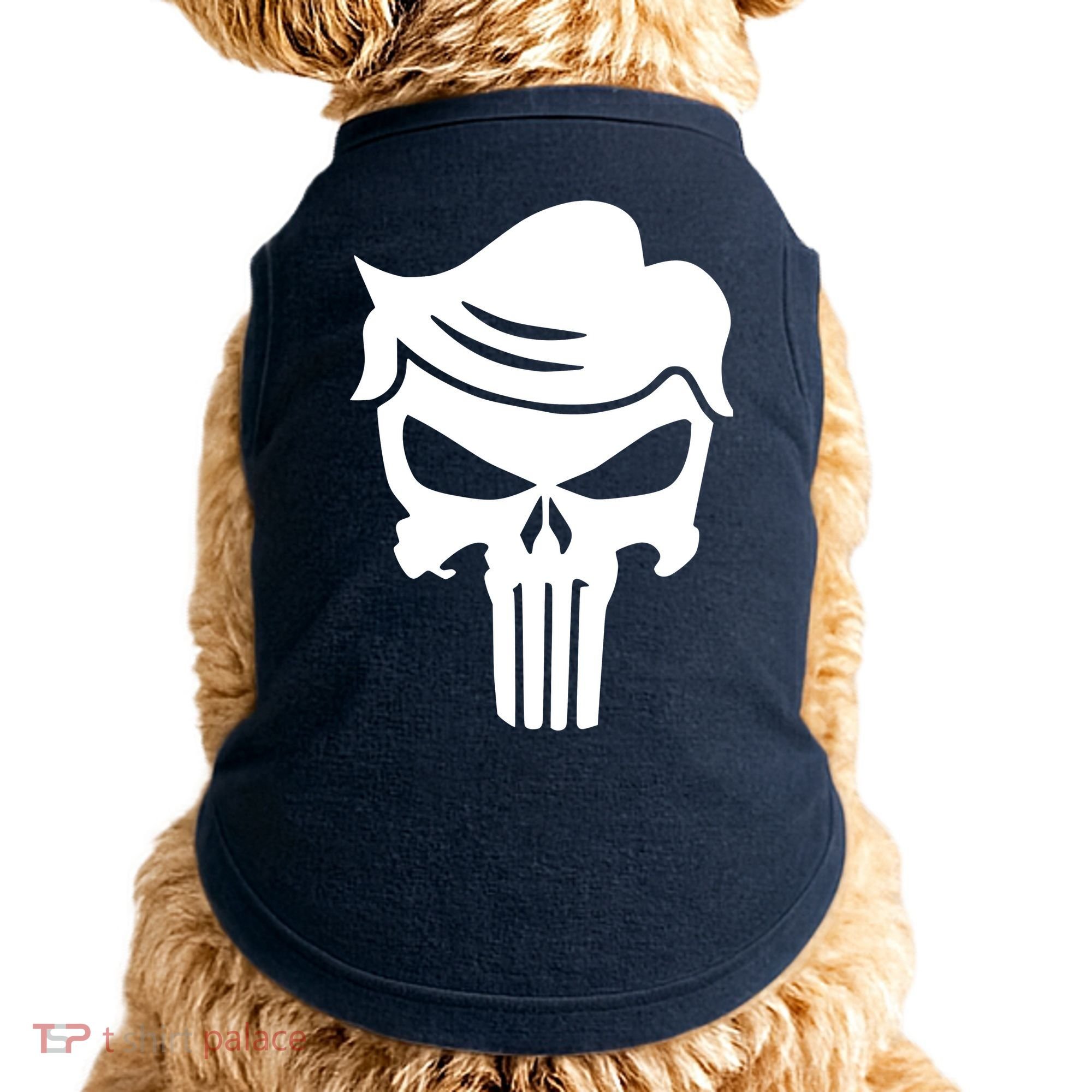 Trump Hair Skull Doggie Tank