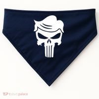 Trump Hair Skull USA-Made Doggie Bandana thumb 0