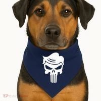 Trump Hair Skull USA-Made Doggie Bandana thumb 1
