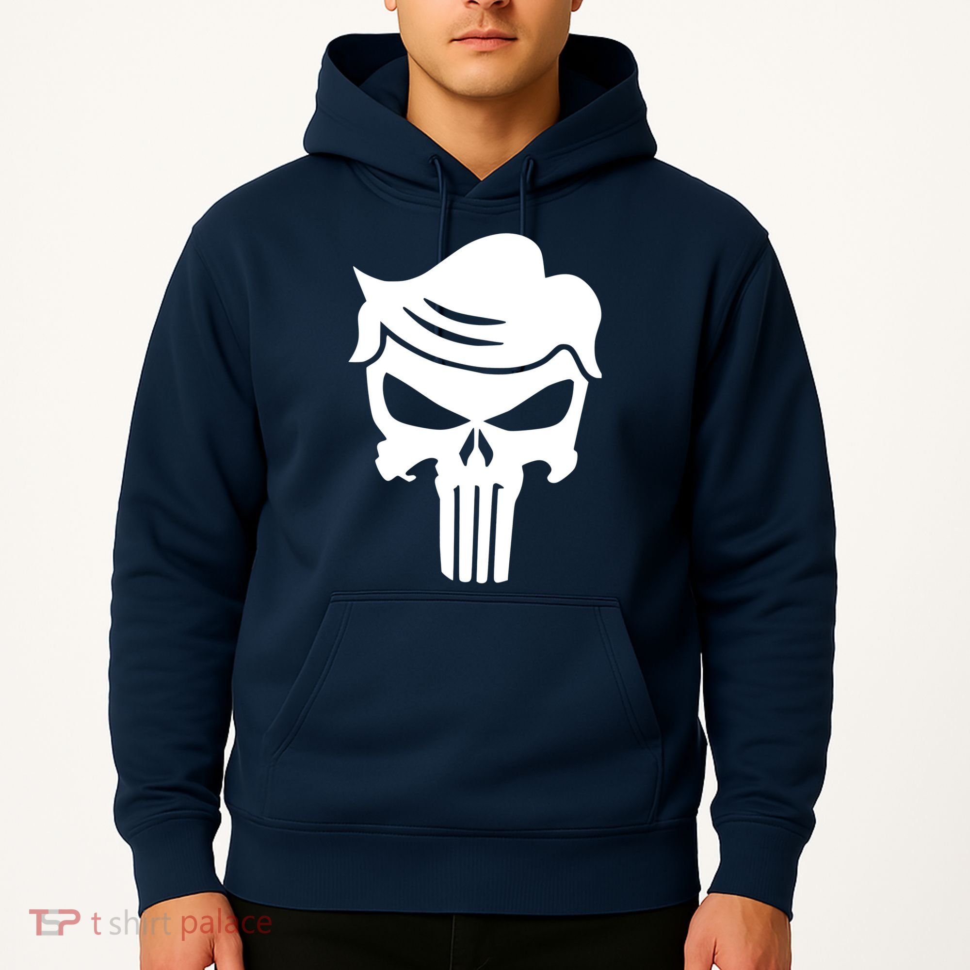 Trump Hair Skull Hoodie