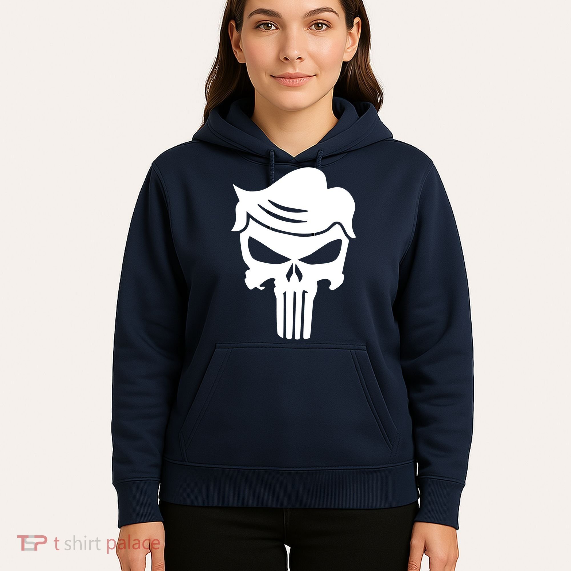 Trump Hair Skull Hoodie