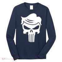 Trump Hair Skull Long Sleeve Shirt thumb 0