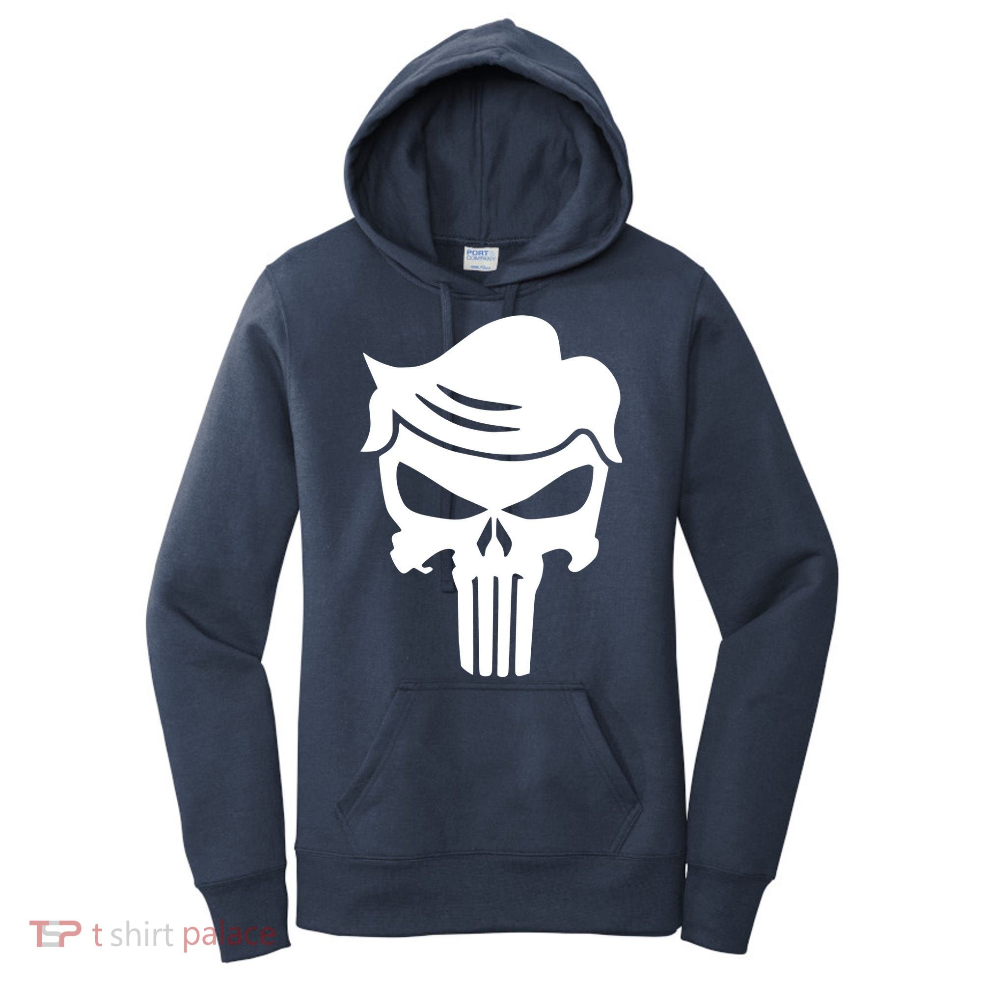 Trump Hair Skull Women's Hoodie