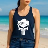 Trump Hair Skull Women's Tank Top thumb 2