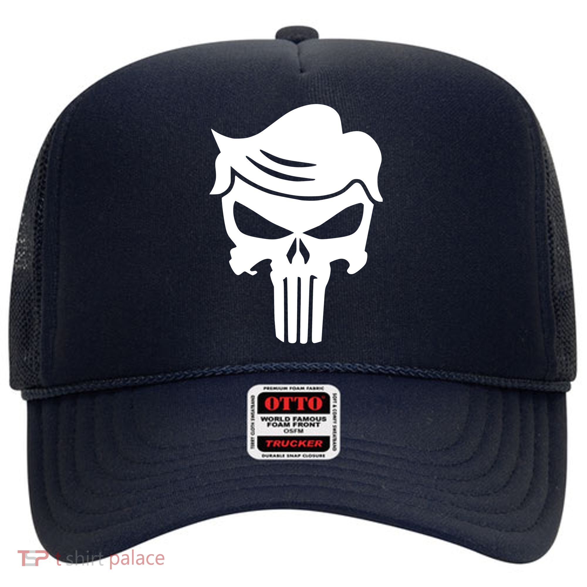 Trump Hair Skull Hat