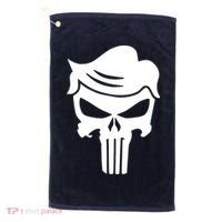 Trump Hair Skull Golf Towel thumb 0