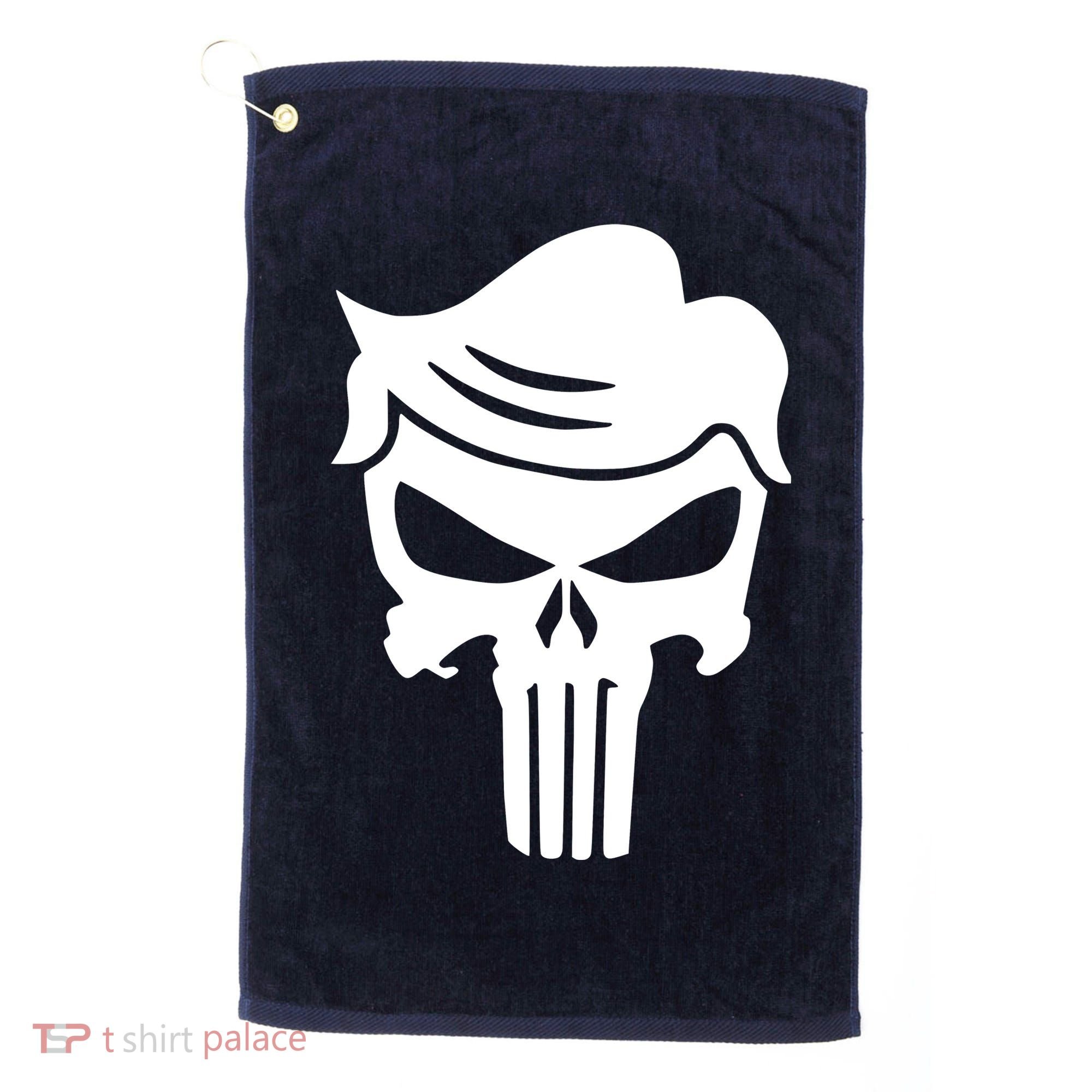 Trump Hair Skull Golf Towel