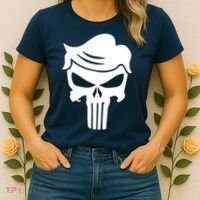 Trump Hair Skull Women's T-Shirt thumb 2