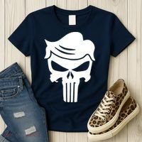 Trump Hair Skull Women's T-Shirt thumb 3