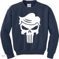 Trump Hair Skull Kids Sweatshirt thumb 0
