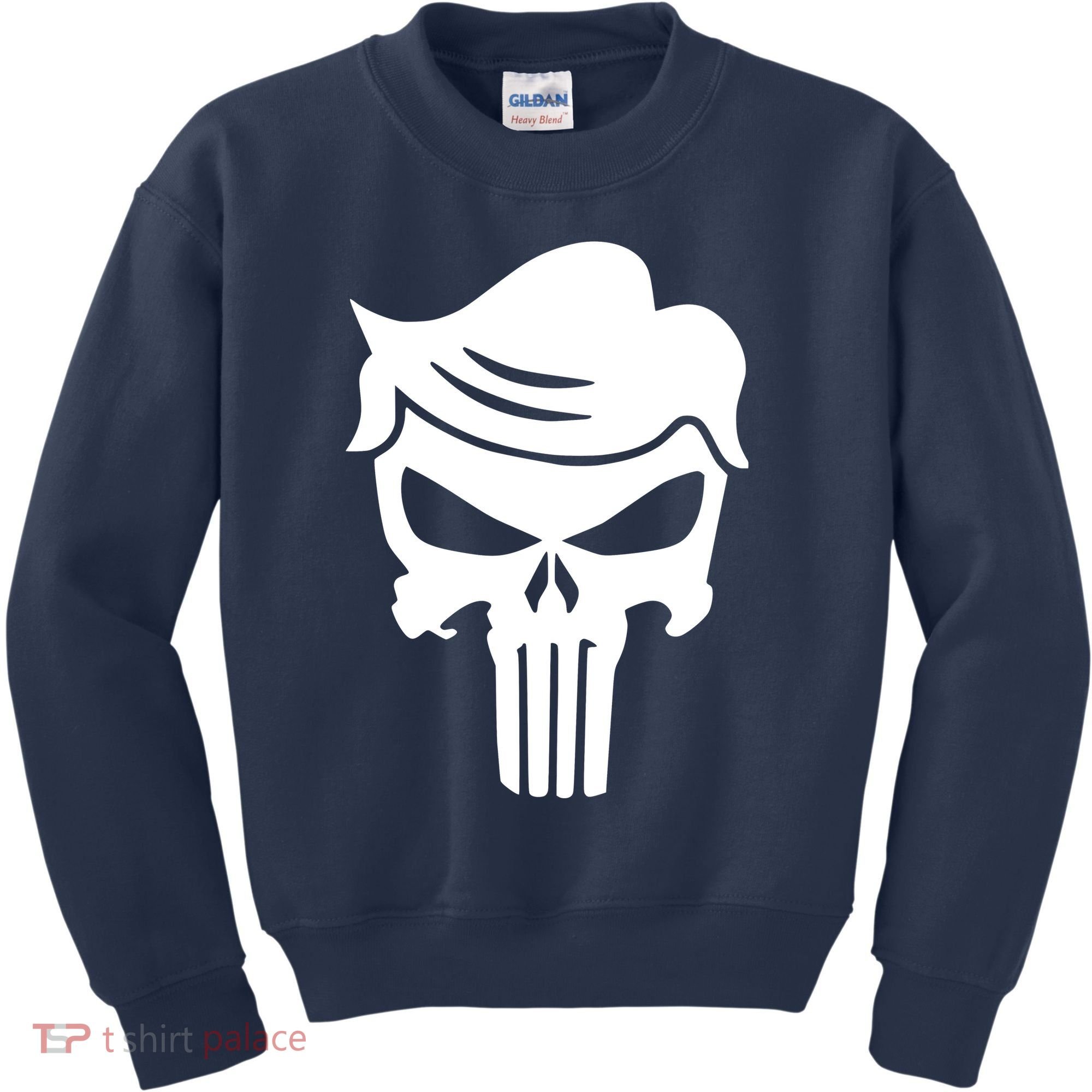 Trump Hair Skull Kids Sweatshirt