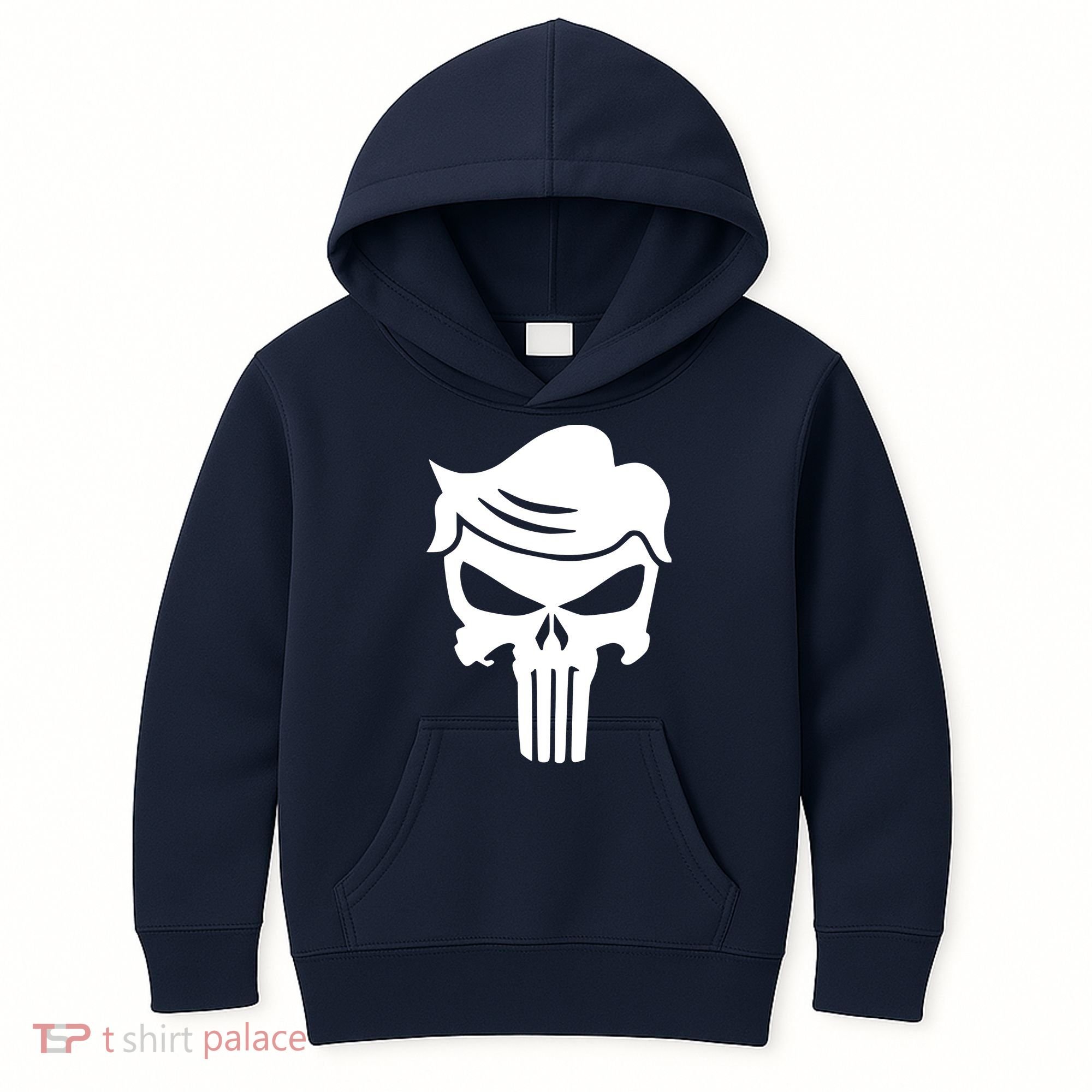 Trump Hair Skull Kids Hoodie