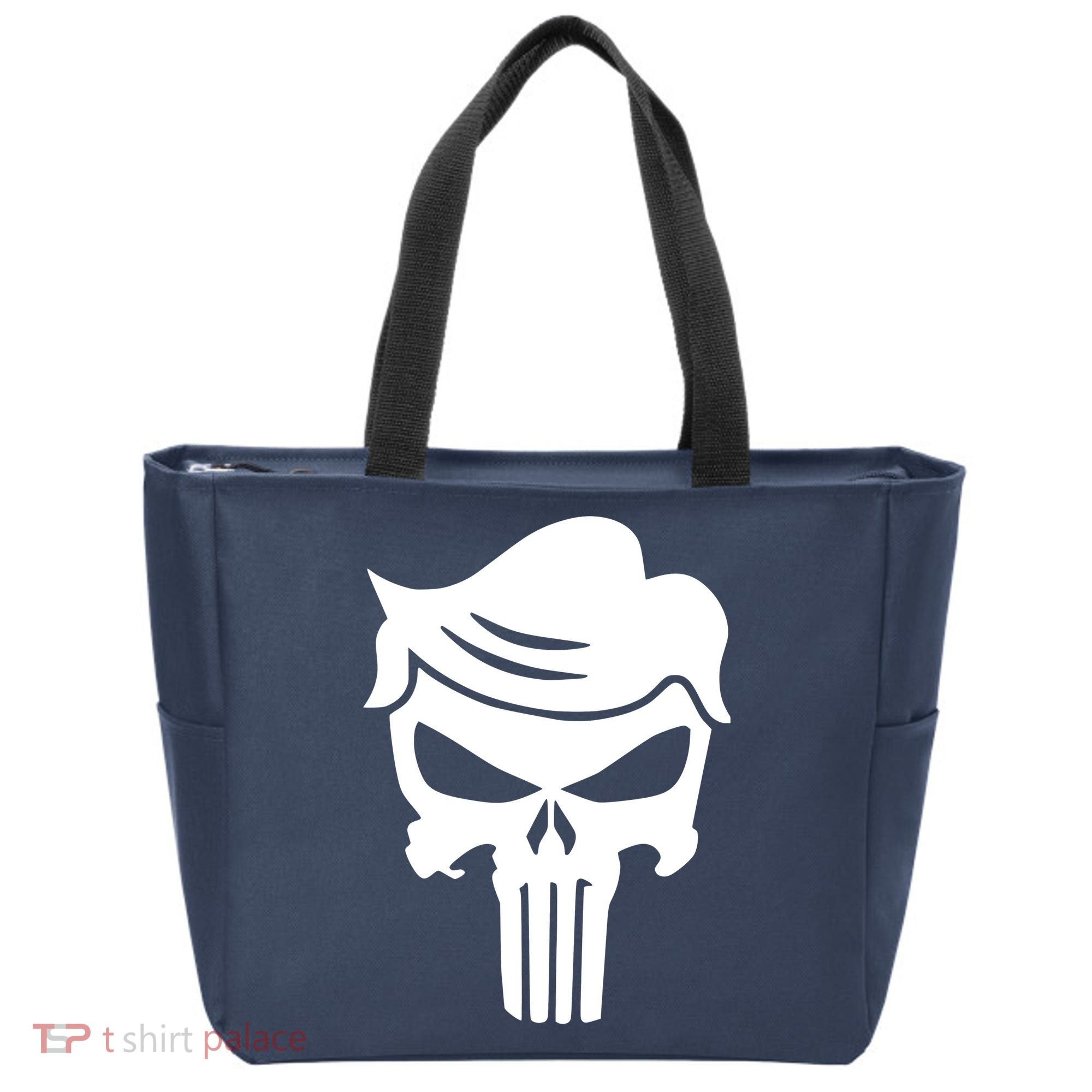 Trump Hair Skull Tote Bag