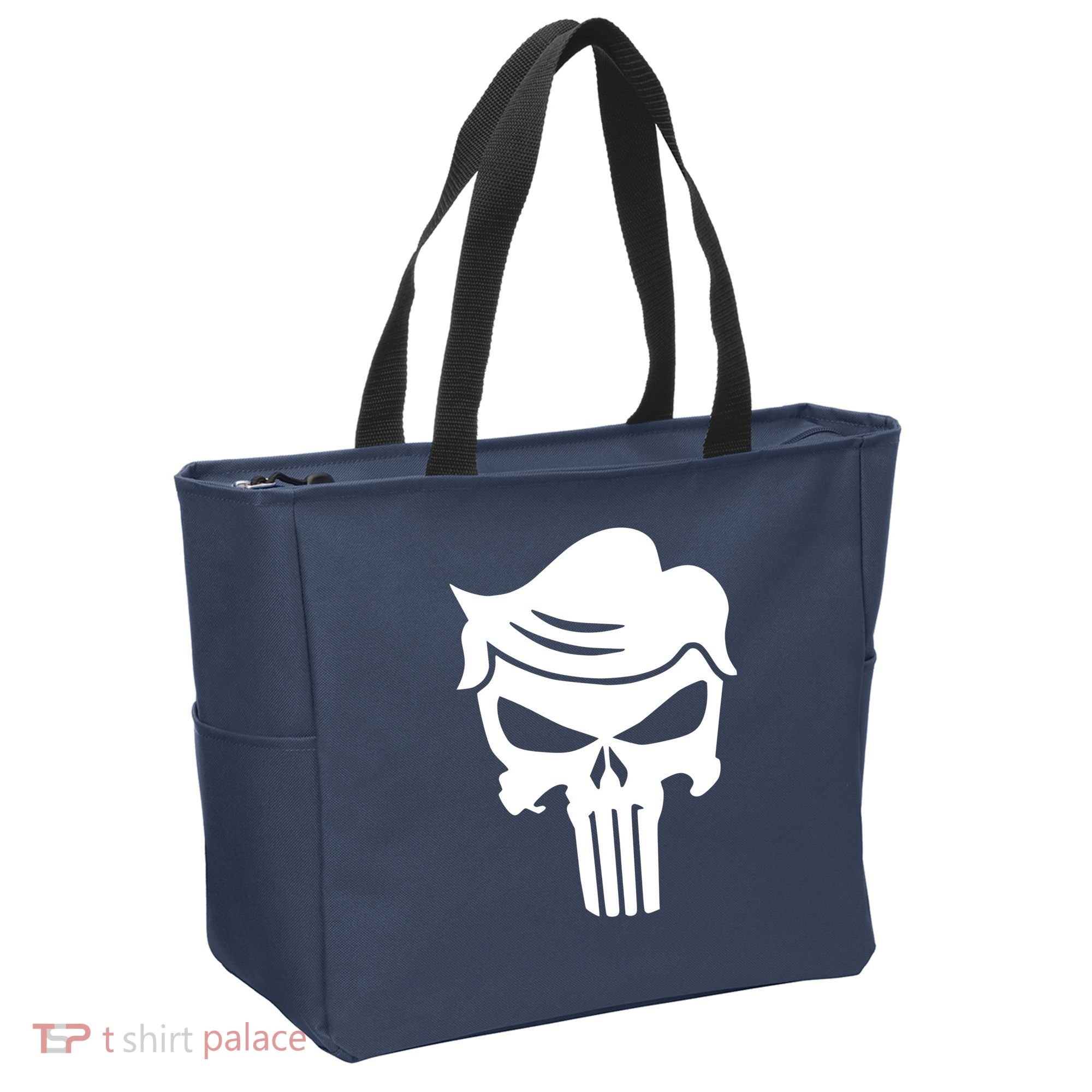 Trump Hair Skull Tote Bag