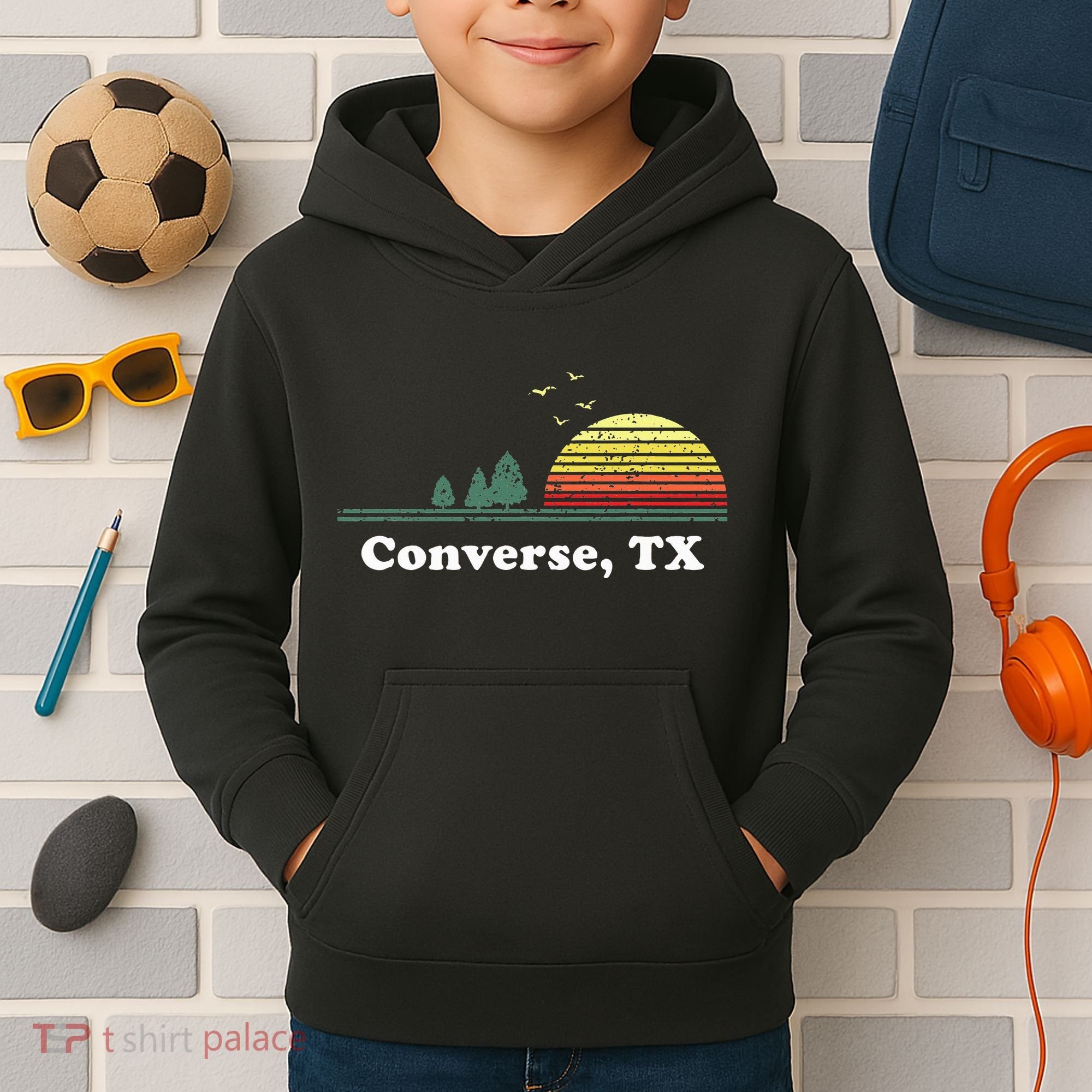 Texas Home Souvenir Print Kids Hoodie