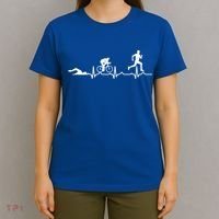 Triathlon Heartbeat Swim Cycle Run Athletes Cool Gift T-Shirt thumb 4