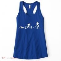 Triathlon Heartbeat Swim Cycle Run Athletes Cool Gift Women's Tank Top thumb 0