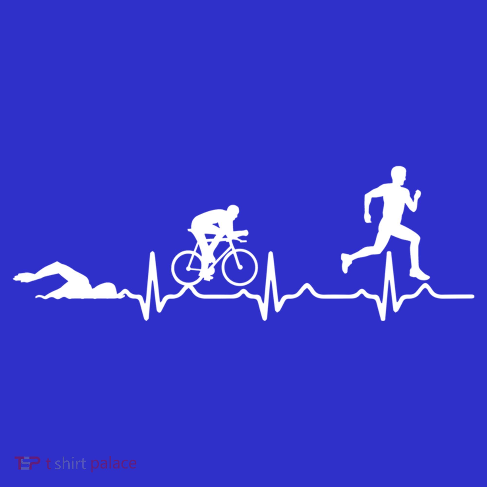 Triathlon Heartbeat Swim Cycle Run Athletes Cool Gift Baby Bodysuit