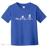 Triathlon Heartbeat Swim Cycle Run Athletes Cool Gift Toddler T-Shirt thumb 0