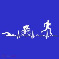 Triathlon Heartbeat Swim Cycle Run Athletes Cool Gift Tote Bag thumb 4
