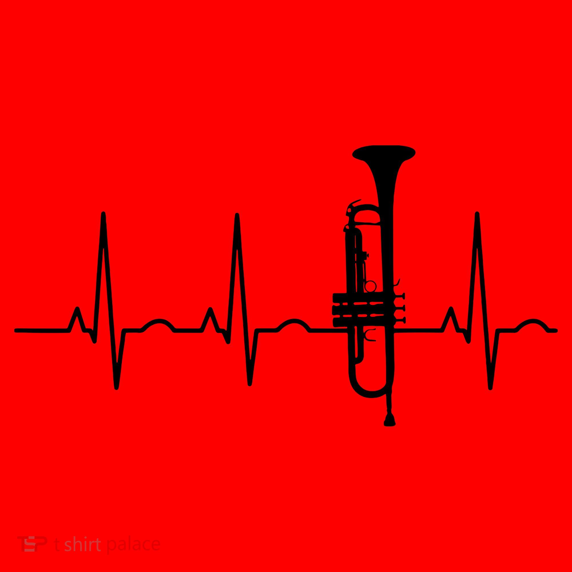 Trumpeter Heartbeat Trumpet Player Music Jazz Santa Hat
