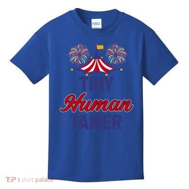 Tiny Hu Tamer Circus Carnival Ring Master Teacher Parent Gift Kids T-Shirt