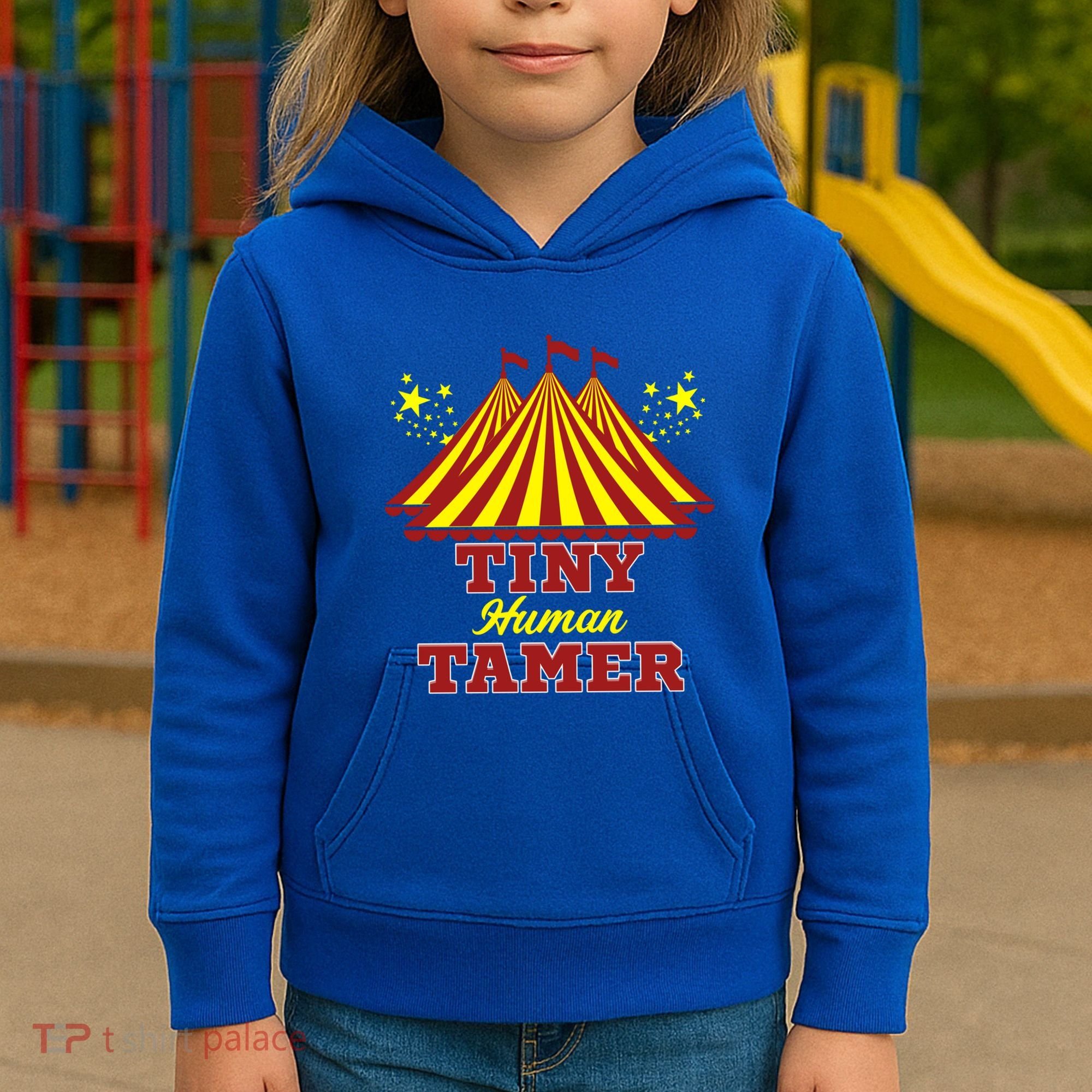 Tiny Hu Tamer Circus Carnival Ring Master Teacher Parent Gift Kids Hoodie