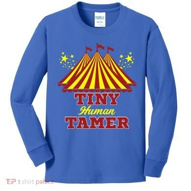 Tiny Hu Tamer Circus Carnival Ring Master Teacher Parent Gift Kids Long Sleeve Shirt
