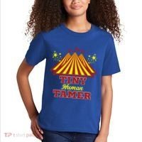 Tiny Hu Tamer Circus Carnival Ring Master Teacher Parent Gift Kids T-Shirt thumb 2