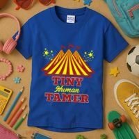 Tiny Hu Tamer Circus Carnival Ring Master Teacher Parent Gift Kids T-Shirt thumb 3