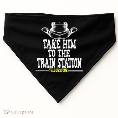 Take Him To The Train Station Apparel USA-Made Doggie Bandana