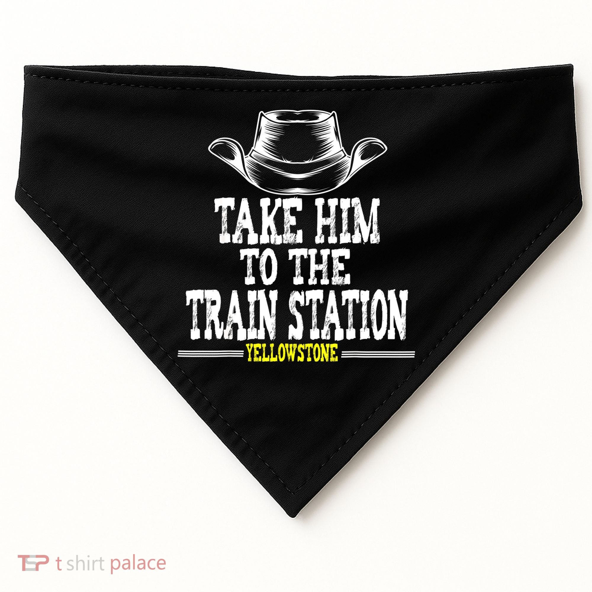 Take Him To The Train Station Apparel USA-Made Doggie Bandana