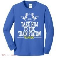 Take Him To The Train Station Apparel Kids Long Sleeve Shirt thumb 0