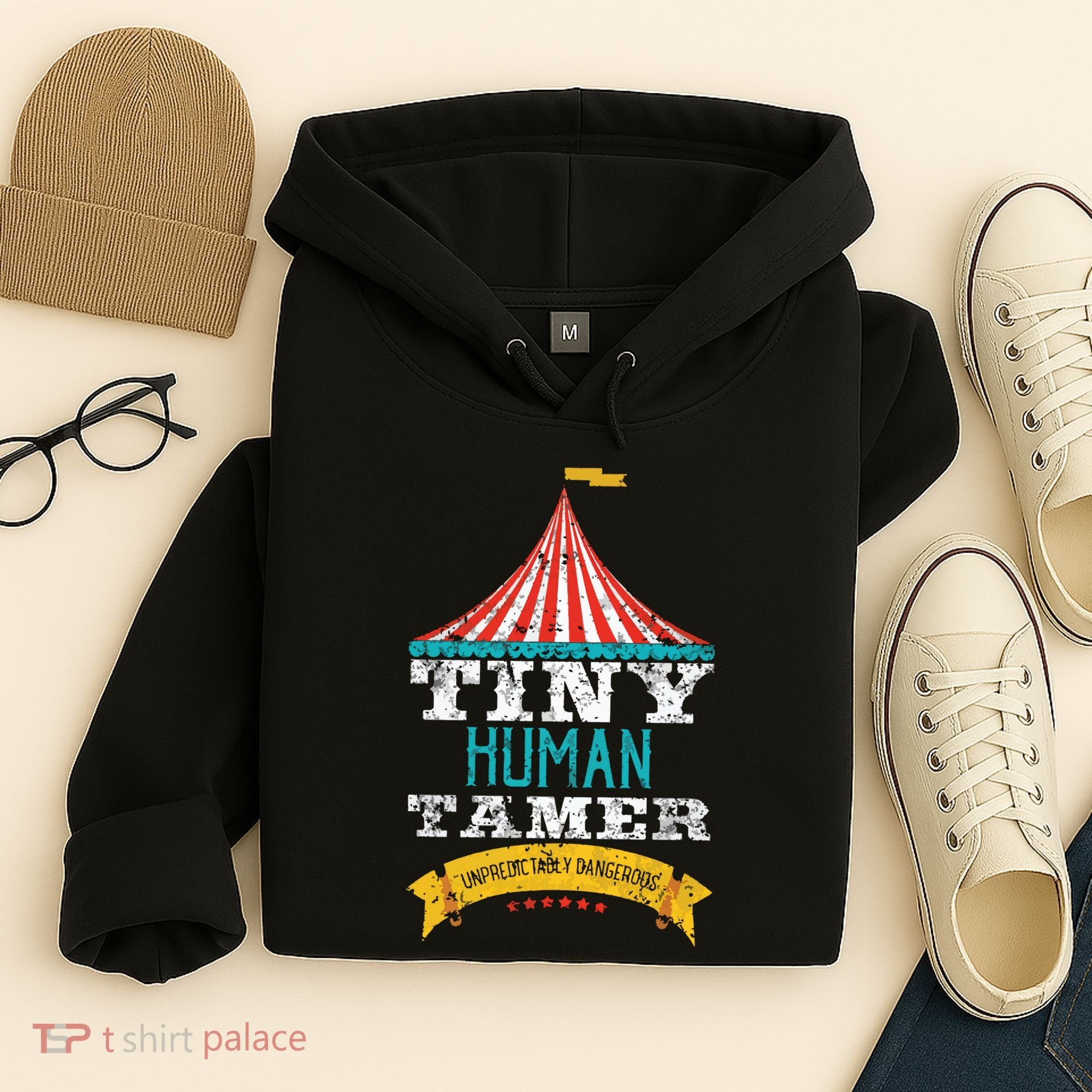 Tiny Human Tamer Circus Teacher Cute Childcare Provider Hoodie